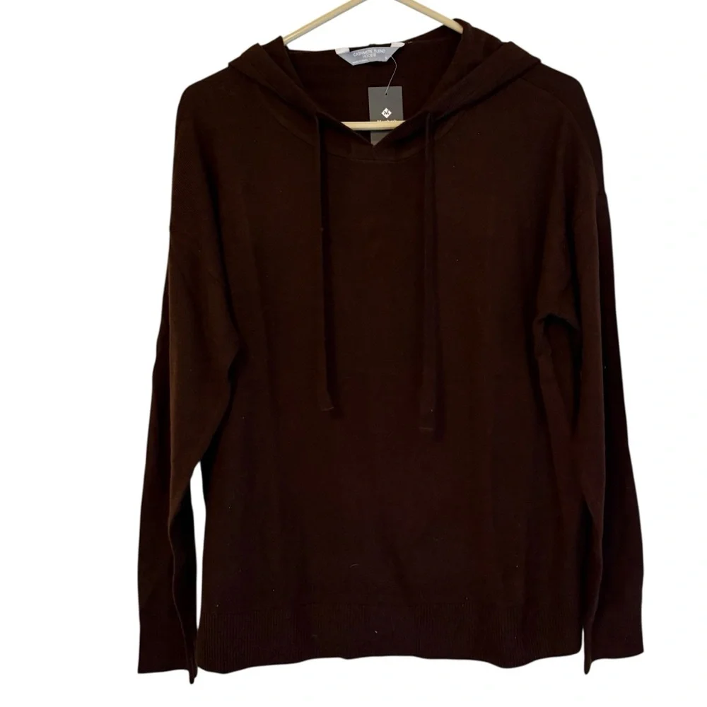 Member’s Mark Cashmere Blend‎ Brown Hoodie Sweater NWT Small